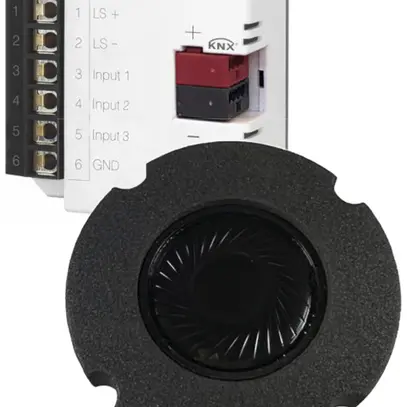 Interface KNX INC AS 36.13 pour audio 3 entrées binaires avec haut-parleur 