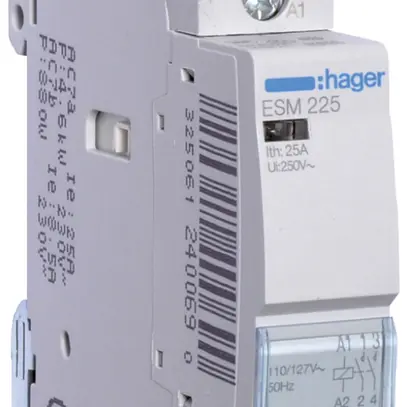 Contattore AMD Hager 127VAC 2 chiusura 25A 1UM 