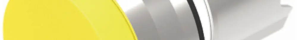 Pulsante INS EAO45, I, giallo, anello argento a rilievo 