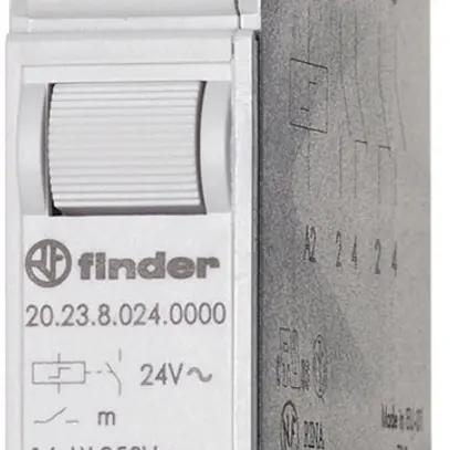 Teleruttore AMD Finder 1NO+1 NC 16A Chius Acc/Acc Chius, 12VAC 