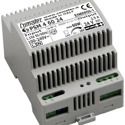 Alimentation AMD Comatec PSM4, IN: 100…240VAC, OUT: 24VDC/60W, stabilisé, 4UM 