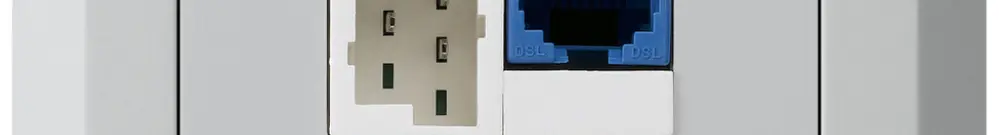 Scatola INC DSL kallysto.line 1×RJ45/1×T+T grigio chiaro 