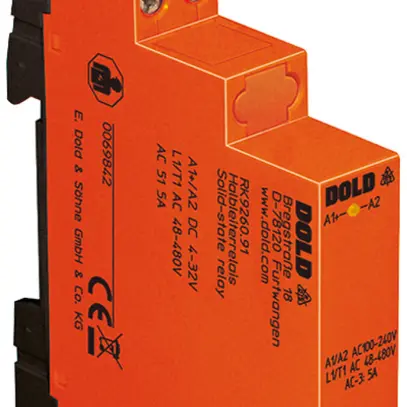 Relais semiconducteur AMD DOLD RK9260 4…32VDC, 5A/24…280VAC IN: AC230V 