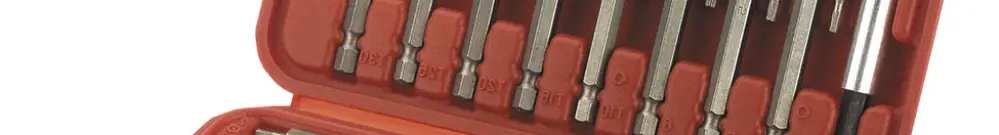 Jeu d'embouts de sécurité CIMCO 50 pièces, embouts longs 75mm, support universel 