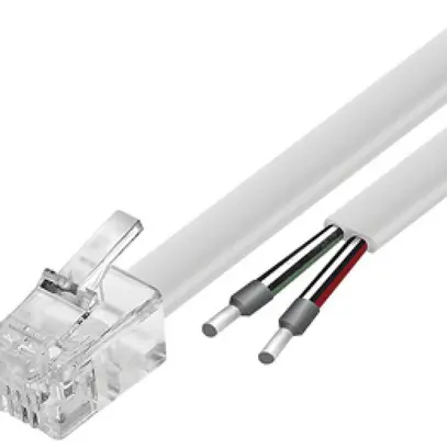 Câble de connexion ESYLUX SmartDriver-2 RJ10-OPEN END, 10m, 8×blanc 