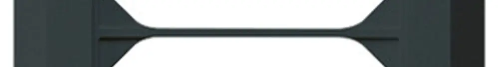 Telaio di copertura INC kallysto.line 4×1 nero 92×272mm 