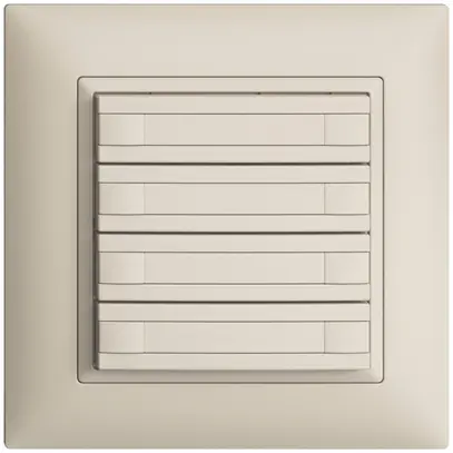 Pulsante INC KNX 4×EDIZIOdue crema RGB senza LED con inserto carta 