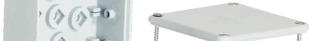 Boîte de dérivation AP IP54 vide gris 
