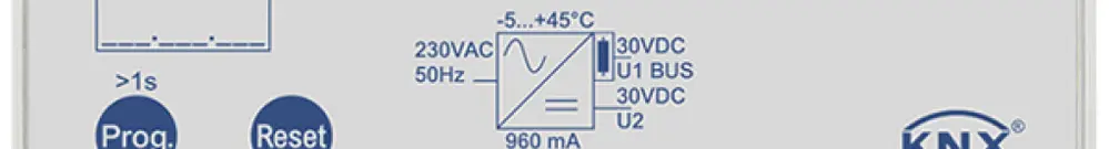 REG-Spannungsversorgung KNX MDT STC-0960.01 30V 960mA 1 Linie 1 Drossel 6TE 