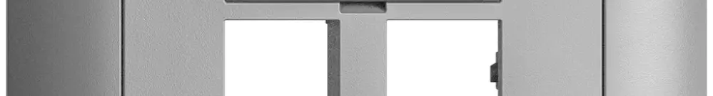 Kit de montage ENC EDIZIOdue sortie droite, pour 2×RJ45 freenet, silver 