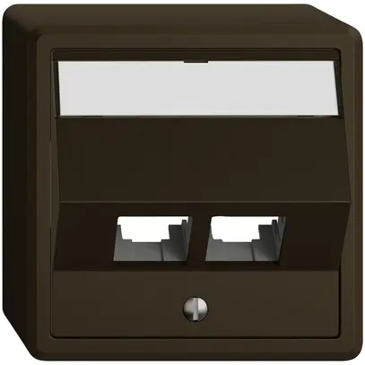 Kit di montaggio AP EDIZIO.liv EASYNET S-One SNAPFIX® inclinato per 2×RJ45 ma 