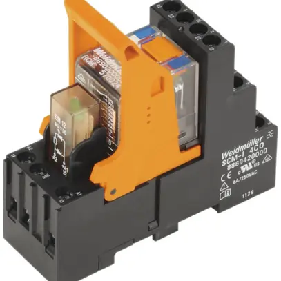 Accoppiatori relè RIDERSERIES RCM 24VDC LED verde 4C tasto prova 250VAC 6A vite 