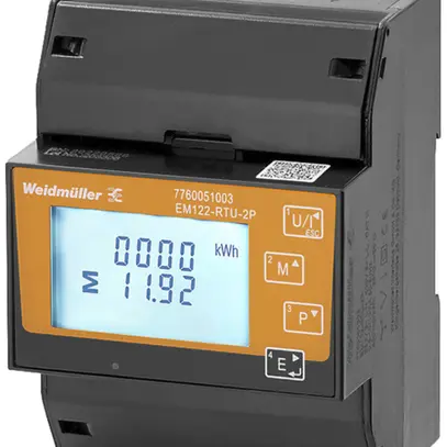 Appareil de mesure d'énergie AMD Weidmüller EM122-RTU-2P 3×100A direct ModbusRTU 