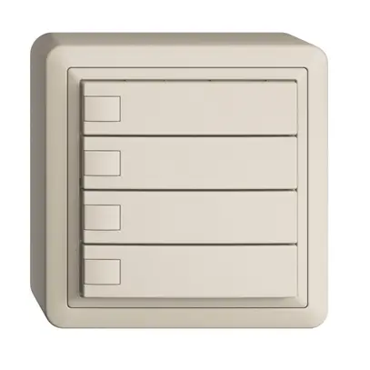 Pulsante KNX RGB AP EDUE, 250mW, s.LED, 4×pulsante, com.1×tasto, crema 