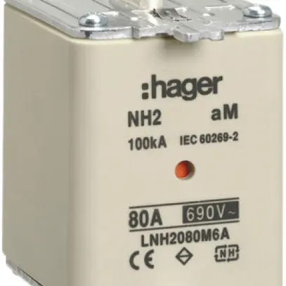 Fusibile HPC Hager DIN2 690VAC 200A aM segnalatore doppio inossidabile 