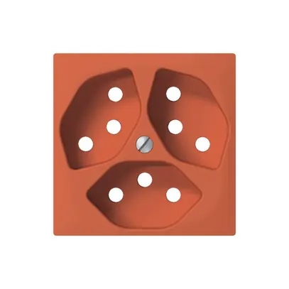 Placca frontale SIDUS arancione per 3×T13 