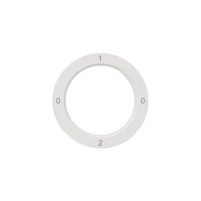 Disco indicatore NEVO, p.interruttore rotativo, 0-1-0-2, bianco 