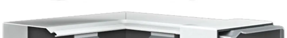 Angolo interno tehalit FWK-Plus 100×250mm bianco traffico 