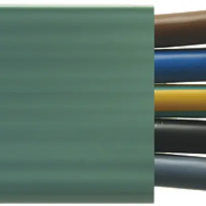 Câble plat Woertz Power 5×10mm² PVC gris Eca 