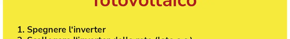Autocollante di avvertimento ELBRO Disinstallazione impianto fotovolt.90×40mm gi 