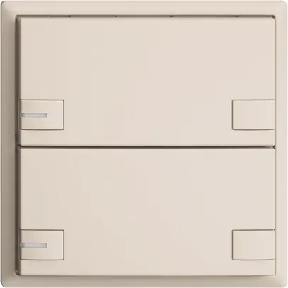 Pulsante INC KNX 2×EDIZIOdue colore crema RGB con LED 