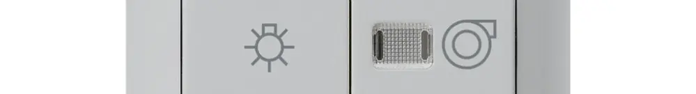 Kit frontale kallysto grigio chiaro 60×60mm c.simbolo illuminazione+ventilazione 