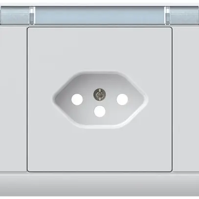 Kit frontale INS kallysto, per presa INS 1×tipo 13, c.portaetichetta, bianco 