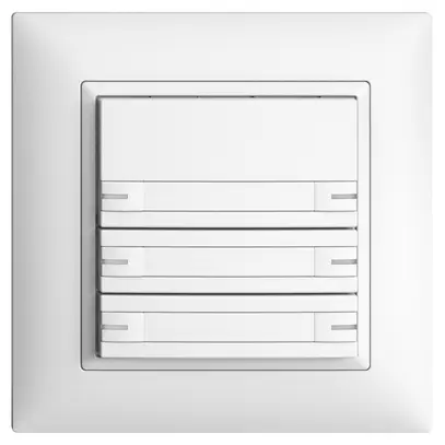 Pulsante KNX RGB INC EDUE FMI, 250mW, c.LED RGB, carta, 6×pulsante, 1×tasto, bi 