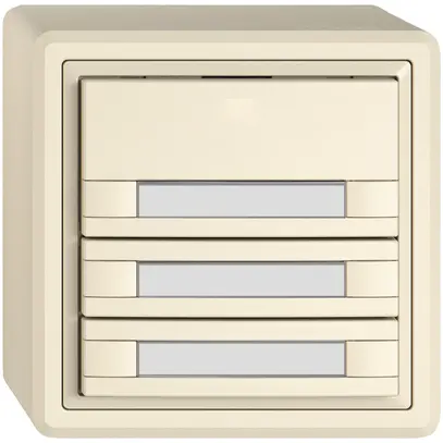 Pulsante KNX RGB AP EDIZIO.liv SNAPFIX® sensore temp.s.LED targ.6× com.1T cr 