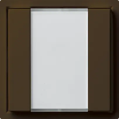 Poussoir universel ENC 2×KAL A avec LED brun 