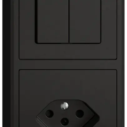 Combinazione AP EDIZIO.liv SNAPFIX® 2×1 140×74mm schema 1/3+3/1L+1×T13 nero 