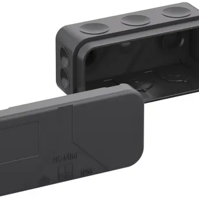 Boîte de dérivation AP 2K-Mini-L/sw 89×43×38mm, IP55, noir 