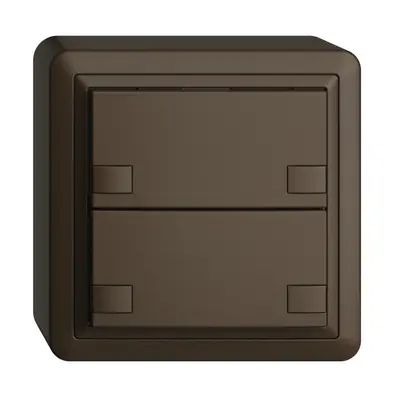 Poussoir KNX RGB AP EDUE, 250mW, s.LED, 2×poussoir, comm.2×touches, cof 