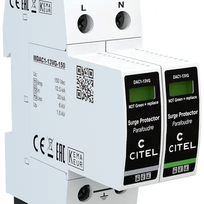 Parafulmine  Citel DAC1-13S-11-275 tipo 1+2, 2-poli 