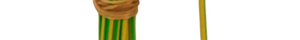 Cavo di collegamento per combinazioni PE, verde-giallo, 20 cm, 25 pezzi 