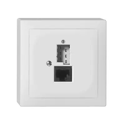 Presa AP SIDUS A T+T/1×RJ45 bianco 