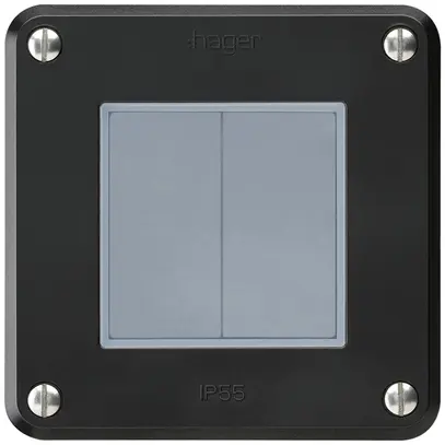 Interrupteur ENC robusto IP55 schéma 3/contact à poussoir noir 