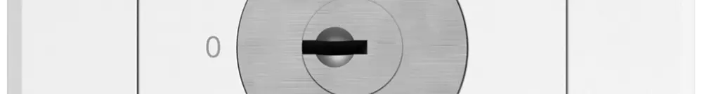 Interruttore a chiave INC EDIZIO.liv c.KABA 1007F/631984 2P 0-1 p=57mm bi 