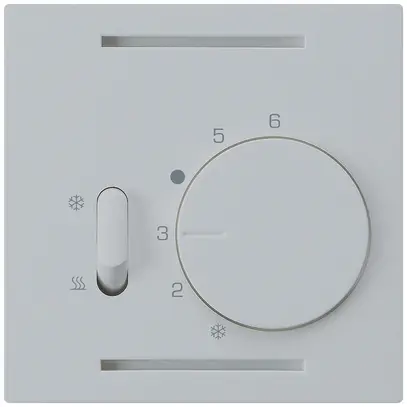 Pannello frontale Hager kallysto, per termostato, con interruttore grigio chiaro 