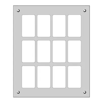 Montageplatte FLF 3×4 Al weiss FH 