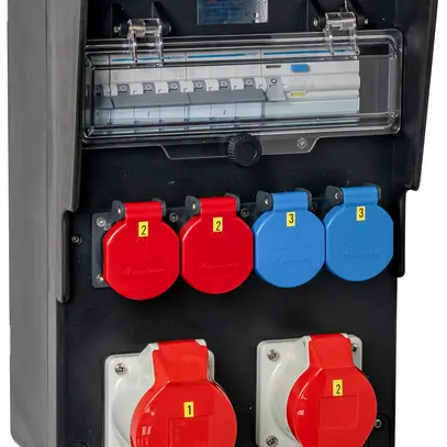 Distributore di corrente DEM DB20717 63A 2×T23 2×T25 1×T75 1×T76 