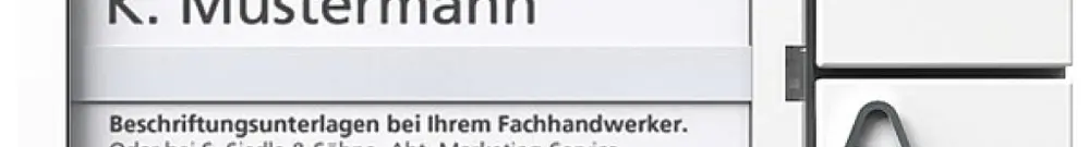 Tasten-Modul Bus Siedle, 4 Namensschildern und 4 Ruftasten 99×99×27mm, weiss 