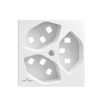 Kit montaggio Feller EDIZIOdue, per presa 3×T23 1×separato, bianco 