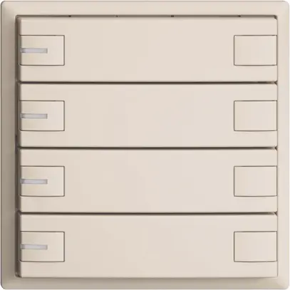 Pulsante KNX RGB EDUE, 250mW, c.LED RGB, 4×pulsante, com.2×tasti, crema 
