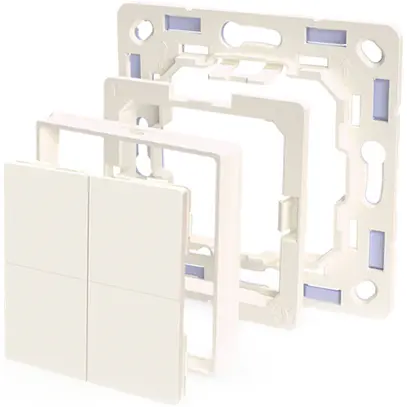 Émetteur mural AP Shelly BLU Wall Switch 4+ Adapter Legrand 4can BLE blanc 