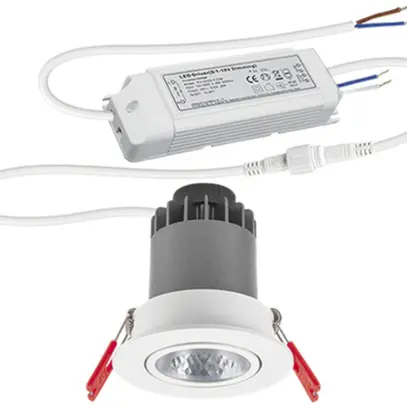 Downlight LED INC ESYLUX ALICIA 9W 3000K 610lm Ø75/68mm IP20, blanc 
