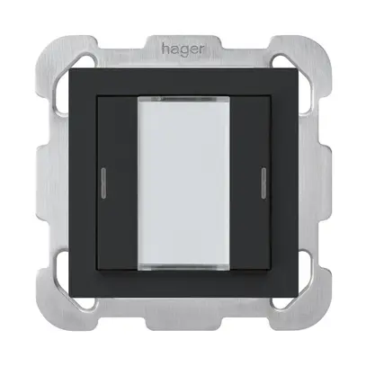 UP-Taster kallysto B KNX 2× RGB LED s/e-link schwarz 