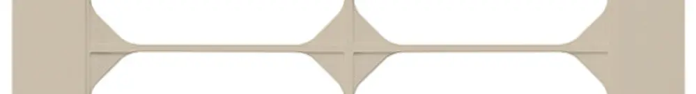 Telaio di copertura INC kallysto.trend 4×2 beige 154×274mm 