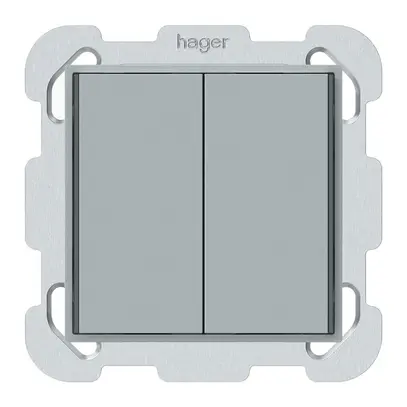 Pulsante KNX INC KAL 2×tasti 4×punti azionamento LED grigio 