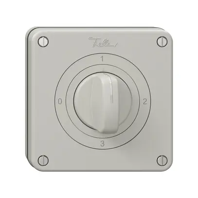 Interrupteur rotatif NUP NEVO, 5/1L, avec manette, KS, 0-1-2-3, gris clair 